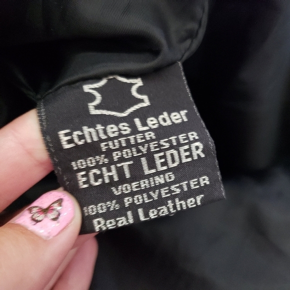 Zony Inc. Vintage 2002 Black Leather Jacket Snap Buttons Harley Davidson Pocket - Picture 2 of 11